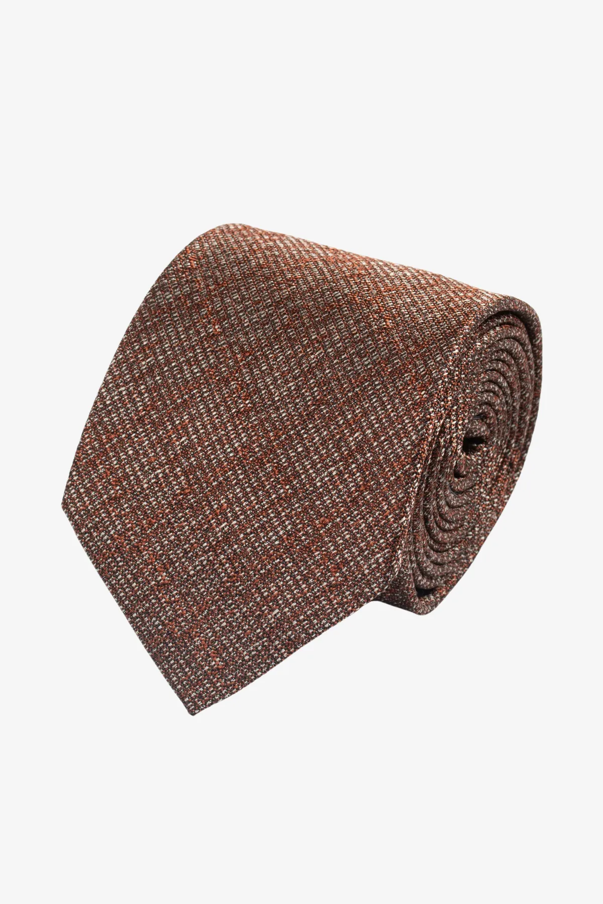 Tie - Silk brown melange