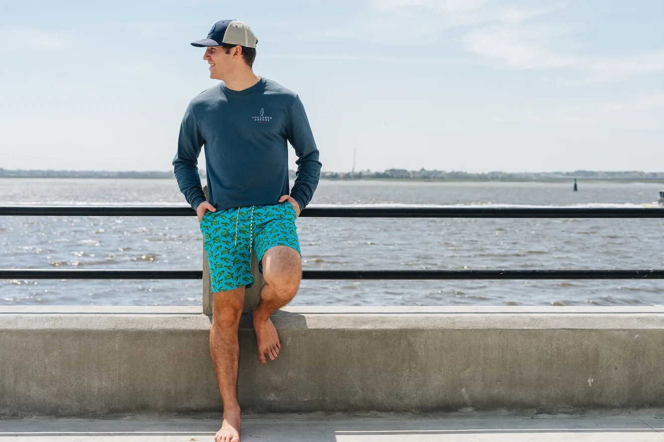 Turtle Tour: Swim Trunks - Turquoise