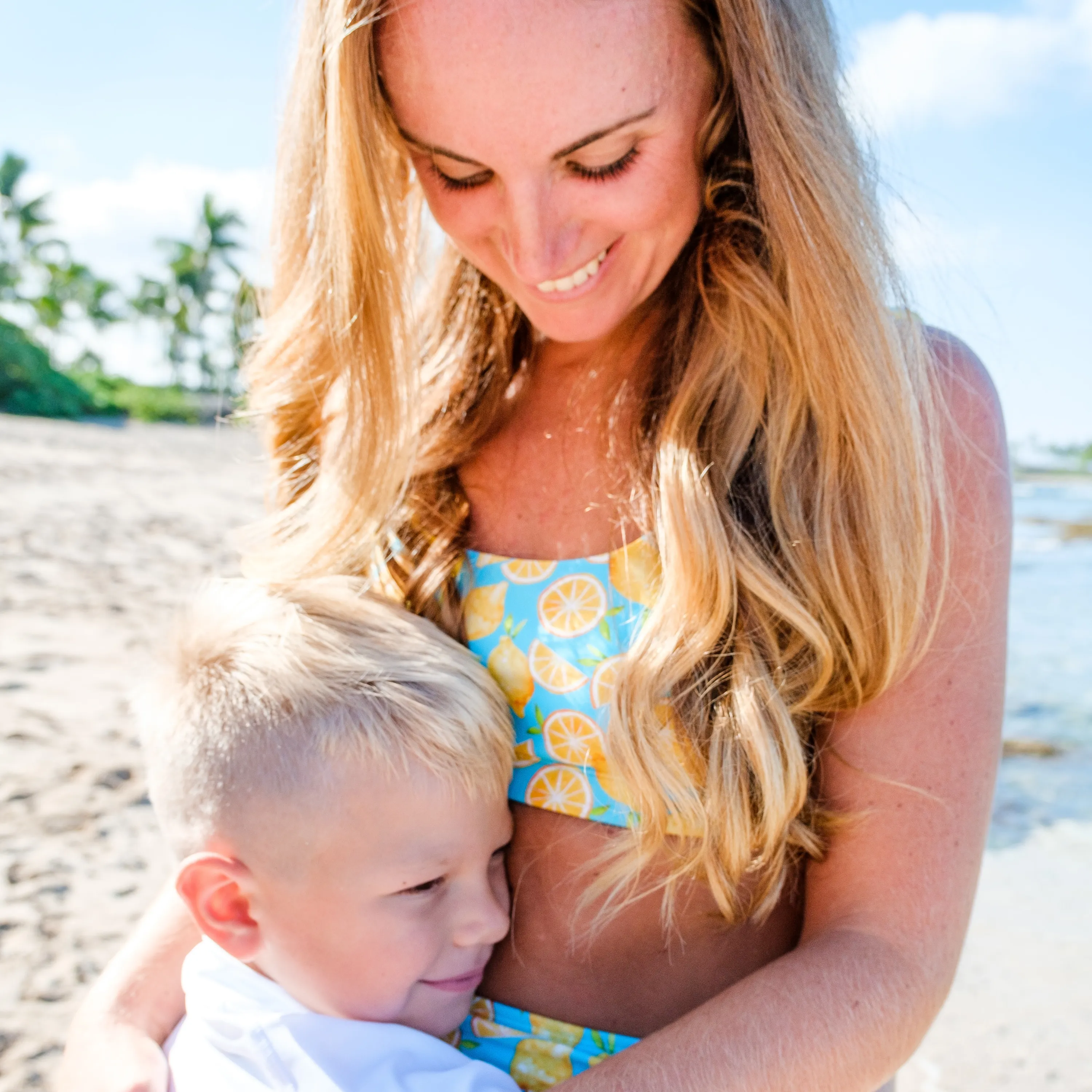 Women's Scoop Neck Bikini Top | "Lemons"