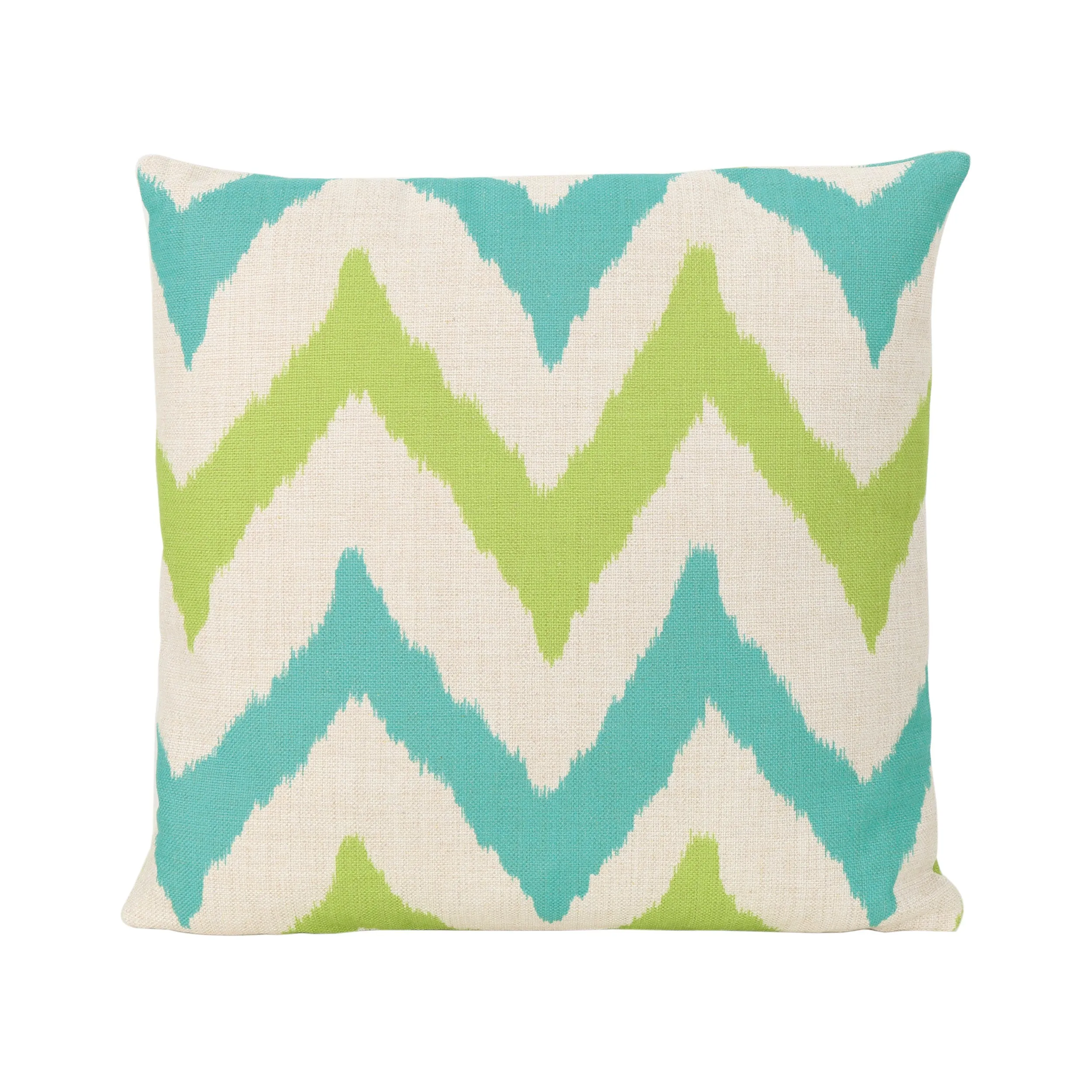 Zora Outdoor 18-inch Water Resistant Square Pillows, Teal and Green